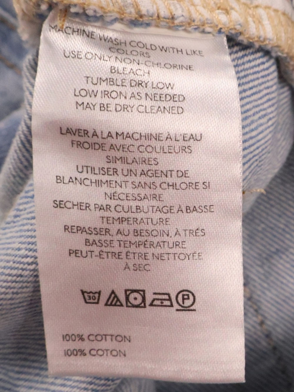 We The Free Denim Bermuda Shorts 27 Light Wash High Rise Raw Hem Longline - Picture 6 of 9